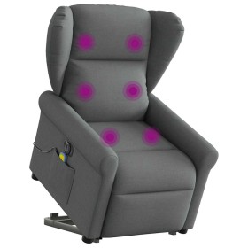 Sillón de masaje eléctrico reclinable elevable tela gris oscuro de , Sillones - Ref: Foro24-3303405, Precio: 346,28 €, Descue...