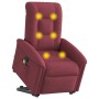 Sillón reclinable de masaje elevable tela rojo tinto de , Sillones - Ref: Foro24-3303267, Precio: 271,78 €, Descuento: %