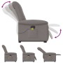 Sillón reclinable de masaje elevable tela gris taupé de , Sillones - Ref: Foro24-3303271, Precio: 282,74 €, Descuento: %