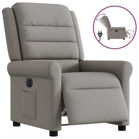 Sillón reclinable eléctrico tela gris taupé de , Sillones - Ref: Foro24-3303301, Precio: 261,90 €, Descuento: %