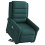 Sillón reclinable elevable tela verde oscuro de , Sillones - Ref: Foro24-3303320, Precio: 277,80 €, Descuento: %