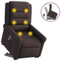 Silla de masaje reclinable de pie de tela marrón oscuro de , Sillones - Ref: Foro24-3303329, Precio: 282,64 €, Descuento: %