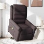 Silla de masaje reclinable de pie de tela marrón oscuro de , Sillones - Ref: Foro24-3303329, Precio: 282,64 €, Descuento: %