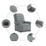 Sillón eléctrico reclinable elevable de tela gris claro de , Sillones - Ref: Foro24-3303334, Precio: 337,35 €, Descuento: %
