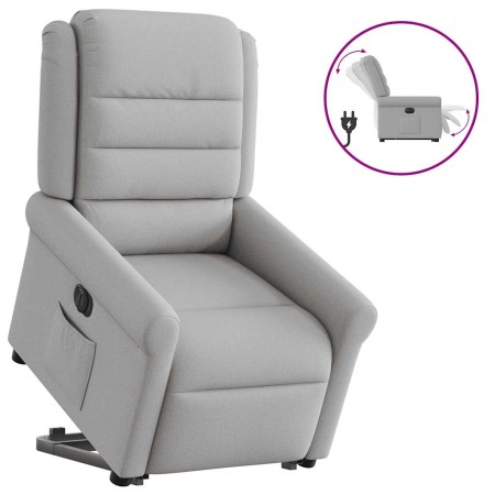 Sillón eléctrico reclinable elevable de tela gris nube de , Sillones - Ref: Foro24-3303343, Precio: 331,73 €, Descuento: %