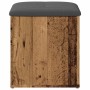 Banco con almacenaje madera ingeniería madera vieja 42x42x45 cm de , Bancos para recibidores y almacenamiento - Ref: Foro24-8...