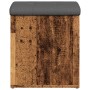 Banco con almacenaje madera ingeniería madera vieja 42x42x45 cm de , Bancos para recibidores y almacenamiento - Ref: Foro24-8...