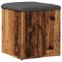 Banco con almacenaje madera ingeniería madera vieja 42x42x45 cm de , Bancos para recibidores y almacenamiento - Ref: Foro24-8...
