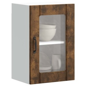 Armario de pared para cocina puerta cristal Lucca roble ahumado de , Armarios de cocina - Ref: Foro24-853772, Precio: 58,96 €...