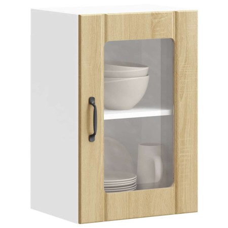 Armario pared cocina puerta de cristal Lucca roble sonoma de , Armarios de cocina - Ref: Foro24-853770, Precio: 56,97 €, Desc...