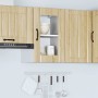 Armario pared cocina puerta de cristal Lucca roble sonoma de , Armarios de cocina - Ref: Foro24-853770, Precio: 56,97 €, Desc...