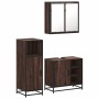 Set de muebles baño 3 pzas madera contrachapada roble marrón de , Muebles de baño - Ref: Foro24-3300969, Precio: 214,35 €, De...
