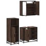 Set de muebles baño 3 pzas madera contrachapada roble marrón de , Muebles de baño - Ref: Foro24-3300969, Precio: 214,35 €, De...