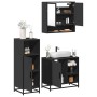 Juego de muebles de baño 3 pzas madera contrachapada negro de , Muebles de baño - Ref: Foro24-3300995, Precio: 225,19 €, Desc...