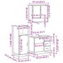 Juego de muebles de baño 3 pzas madera contrachapada negro de , Muebles de baño - Ref: Foro24-3300995, Precio: 225,19 €, Desc...