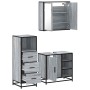 Set de muebles de baño 3 pzas madera contrachapada gris sonoma de , Muebles de baño - Ref: Foro24-3301028, Precio: 248,39 €, ...