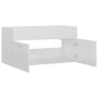 Armario para lavabo contrachapada blanco brillo 90x38,5x46 cm de vidaXL, Muebles de baño - Ref: Foro24-804671, Precio: 34,17 ...