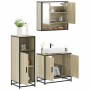 Set de muebles de baño 3 pzas madera contrachapada roble Sonoma de , Muebles de baño - Ref: Foro24-3300976, Precio: 199,14 €,...