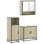 Set de muebles de baño 3 pzas madera contrachapada roble Sonoma de , Muebles de baño - Ref: Foro24-3300976, Precio: 199,14 €,...