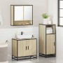 Set de muebles de baño 3 pzas madera contrachapada roble Sonoma de , Muebles de baño - Ref: Foro24-3300976, Precio: 199,14 €,...