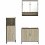 Set de muebles de baño 3 pzas madera contrachapada roble Sonoma de , Muebles de baño - Ref: Foro24-3300976, Precio: 199,14 €,...