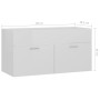 Armario para lavabo contrachapada blanco brillo 90x38,5x46 cm de vidaXL, Muebles de baño - Ref: Foro24-804671, Precio: 34,17 ...