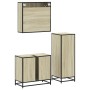 Set de muebles de baño 3 pzas madera contrachapada roble Sonoma de , Muebles de baño - Ref: Foro24-3300976, Precio: 199,14 €,...