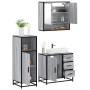 Set de muebles de baño 3 pzas madera contrachapada gris sonoma de , Muebles de baño - Ref: Foro24-3300988, Precio: 248,51 €, ...