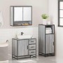 Set de muebles de baño 3 pzas madera contrachapada gris sonoma de , Muebles de baño - Ref: Foro24-3300988, Precio: 248,51 €, ...