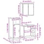 Set de muebles baño 3 pzas madera contrachapada roble ahumado de , Muebles de baño - Ref: Foro24-3300957, Precio: 240,85 €, D...