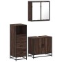Set de muebles baño 3 pzas madera contrachapada roble marrón de , Muebles de baño - Ref: Foro24-3301009, Precio: 213,07 €, De...