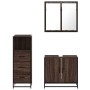 Set de muebles baño 3 pzas madera contrachapada roble marrón de , Muebles de baño - Ref: Foro24-3301009, Precio: 213,07 €, De...