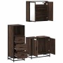 Set de muebles baño 3 pzas madera contrachapada roble marrón de , Muebles de baño - Ref: Foro24-3301009, Precio: 213,07 €, De...