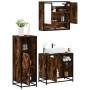 Set de muebles baño 3 pzas madera contrachapada roble ahumado de , Muebles de baño - Ref: Foro24-3300997, Precio: 222,06 €, D...