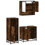 Set de muebles baño 3 pzas madera contrachapada roble ahumado de , Muebles de baño - Ref: Foro24-3300997, Precio: 222,06 €, D...