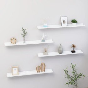 Estantes de pared 4 unidades blanco 80x9x3 cm en Estanterías | Comprar online en Foru.es