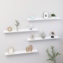 Estantes de pared 4 unidades blanco 80x9x3 cm en Estanterías | Comprar online en Foru.es