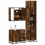 Set de muebles baño 3 pzas madera contrachapada roble ahumado de , Muebles de baño - Ref: Foro24-3301077, Precio: 309,01 €, D...