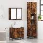 Set de muebles baño 3 pzas madera contrachapada roble ahumado de , Muebles de baño - Ref: Foro24-3301077, Precio: 309,01 €, D...