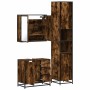 Set de muebles baño 3 pzas madera contrachapada roble ahumado de , Muebles de baño - Ref: Foro24-3301077, Precio: 309,01 €, D...