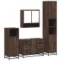 Set de muebles baño 4 pzas madera contrachapada roble marrón de , Muebles de baño - Ref: Foro24-3301234, Precio: 439,24 €, De...
