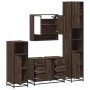 Set de muebles baño 4 pzas madera contrachapada roble marrón de , Muebles de baño - Ref: Foro24-3301234, Precio: 439,24 €, De...