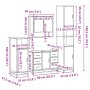 Set de muebles baño 4 pzas madera contrachapada roble marrón de , Muebles de baño - Ref: Foro24-3301234, Precio: 439,24 €, De...