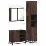 Set de muebles baño 3 pzas madera contrachapada roble marrón de , Muebles de baño - Ref: Foro24-3301089, Precio: 266,22 €, De...