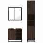 Set de muebles baño 3 pzas madera contrachapada roble marrón de , Muebles de baño - Ref: Foro24-3301089, Precio: 266,22 €, De...