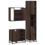 Set de muebles baño 3 pzas madera contrachapada roble marrón de , Muebles de baño - Ref: Foro24-3301089, Precio: 266,22 €, De...
