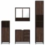 Set de muebles baño 4 pzas madera contrachapada roble marrón de , Muebles de baño - Ref: Foro24-3301229, Precio: 416,16 €, De...