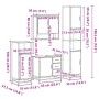 Set de muebles baño 4 pzas madera contrachapada roble marrón de , Muebles de baño - Ref: Foro24-3301229, Precio: 416,16 €, De...