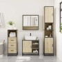 Set de muebles de baño 3 pzas madera contrachapada roble Sonoma de , Muebles de baño - Ref: Foro24-3301056, Precio: 221,10 €,...