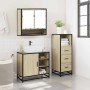 Set de muebles de baño 3 pzas madera contrachapada roble Sonoma de , Muebles de baño - Ref: Foro24-3301056, Precio: 221,10 €,...
